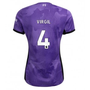 Liverpool Virgil van Dijk #4 Dámské Alternativní Dres 2023-24 Krátký Rukáv